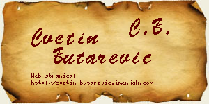 Cvetin Butarević vizit kartica
